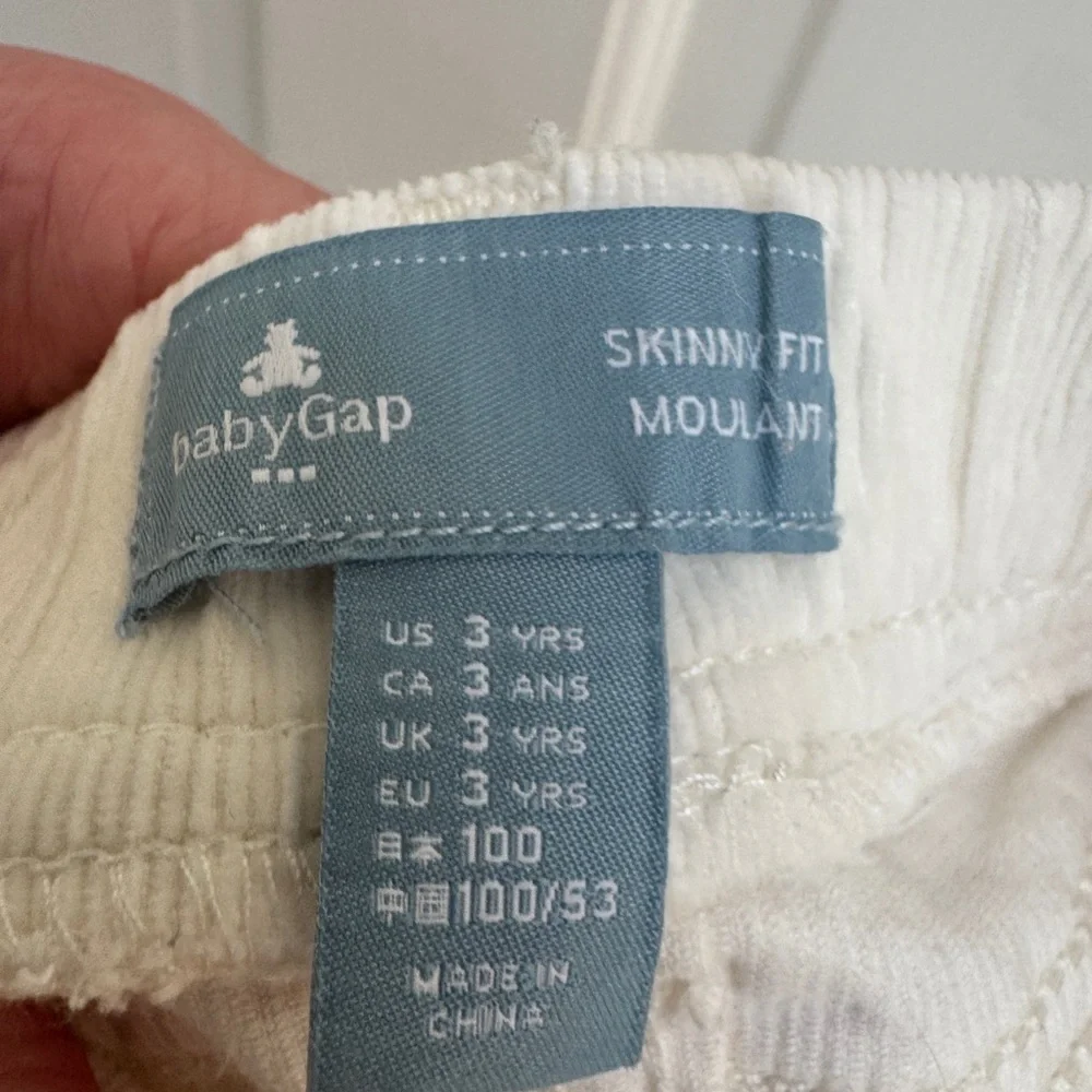 NWOT GAP 3T Girls Cream Off White Corduroy  Casual Pants